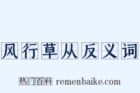 风行草从反义词是什么意思的图片